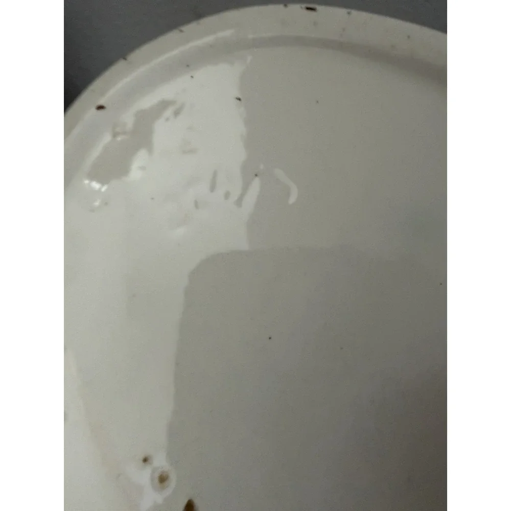 Rare Antique White Porcelain Ceramic Round Hinged Storage Box 8